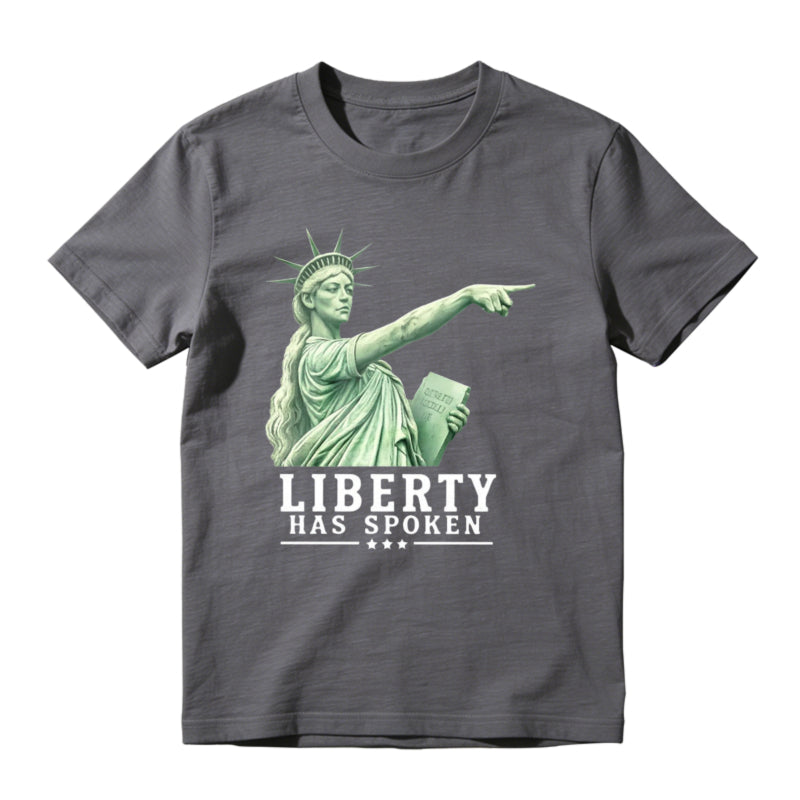 Liberty Has Spoken Statue Of Liberty Pointing Graphic Unisex Classic T-shirt